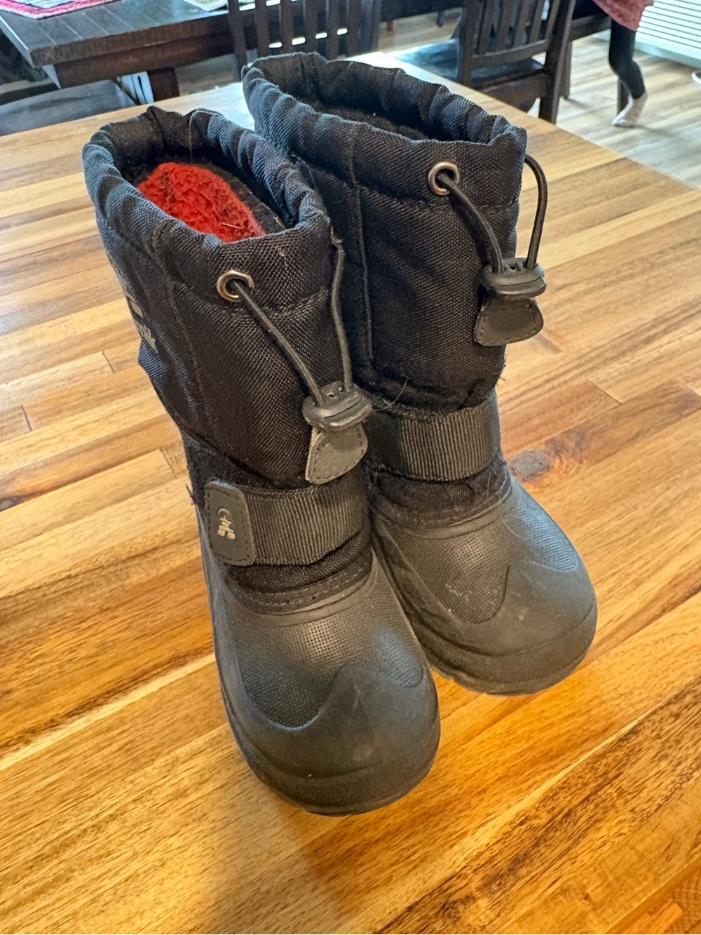 Kamik Kids Black Snow Boots with Red Liner